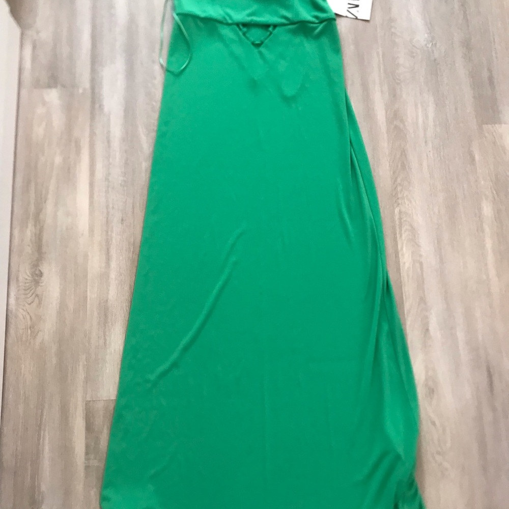 Long Zara green dress